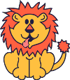Gif animé lion lèche